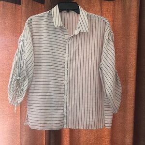 Ellison size medium- button down stripped shirt